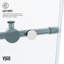 Porte de douche coulissante sans cadre avec verre transparent 3/8 po l 48-52 po x H 74 po Elan-98714307
