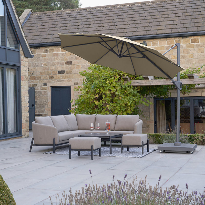 Aarne 300cm Cantilever Parasol, Champagne
