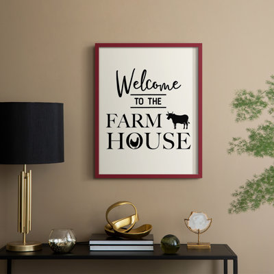 Welcome to the Farmhouse Framed Print - Solid Wood