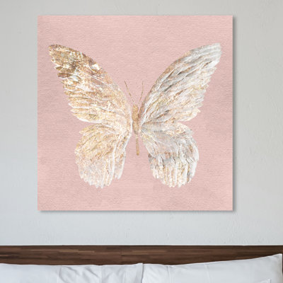 Damilola Golden Butterfly Glimmer Blush - reproduction d'art graphique sur toile