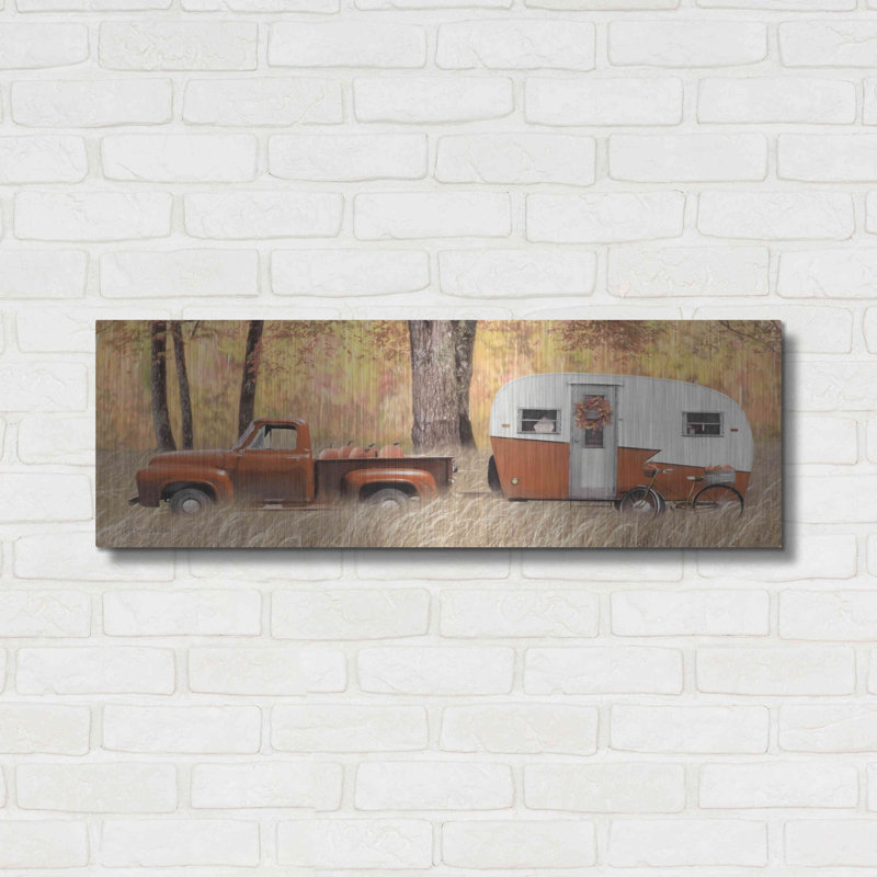 «Fall Camping With Bike» par Lori Deiter, H 12 po x l 36 po