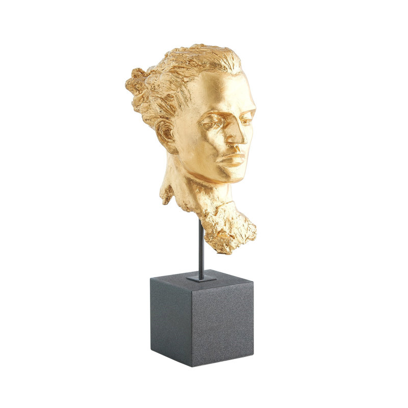 Gilded Portrait Sculpture-Gold Leaf