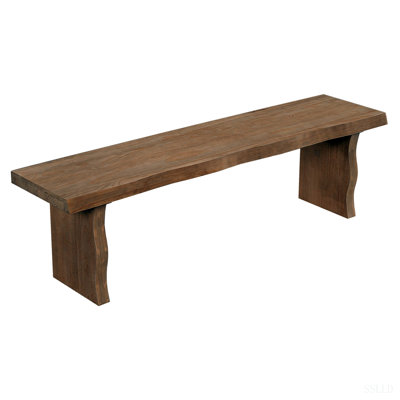 Indoor Pine Dining Bench, 62.9"L Solid Wood Seating, 350Lbs Weight Capacity, Fits 3 People for Kitchen, Dining Room  Living Space