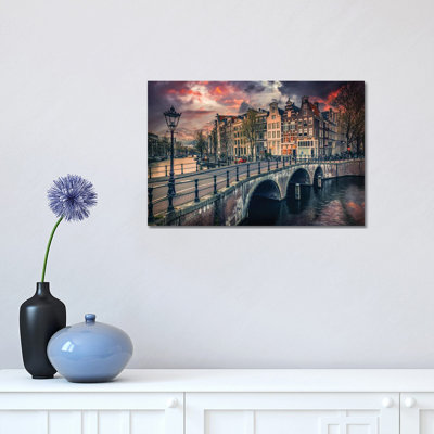 Amsterdam 1 Piece Wrapped Canvas Wall Art