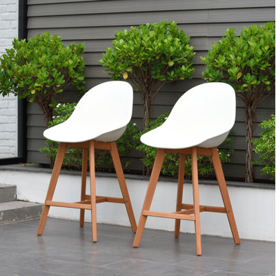 Jermaine Acrylic Outdoor 25.5'' Counter Stool