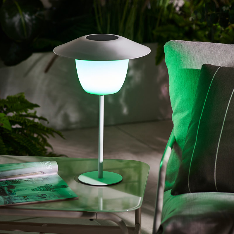 White Solar Outdoor Table Light