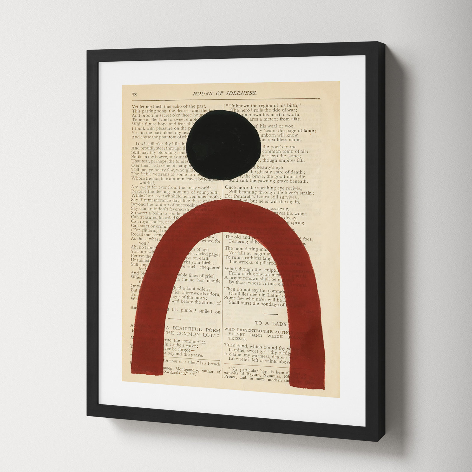Adreille "Modern Prose VI" Print, 21.38" H x 17.38" W x 0.88" D, Black Framed Paper