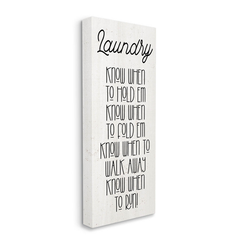 «Know When To Run Funny Laundry», art mural par Lil 'Rue, H 40 po x l 17 po x P 1,5 po