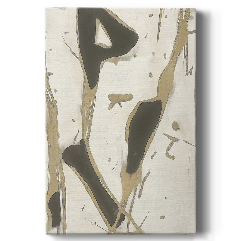 Toile tendue avec châssis abstrait LIX Gallery - prêt à être accroché , H 36 po x l 24 po
