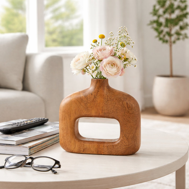 Vase en bois de manguier Cariad