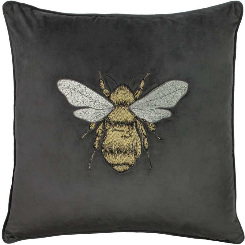 Saville Hortus Square Scatter Cushion, Charcoal, Feathers