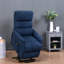 Fauteuils inclinables électriques confortables, structure en acier, bleu foncé moderne pour la maison