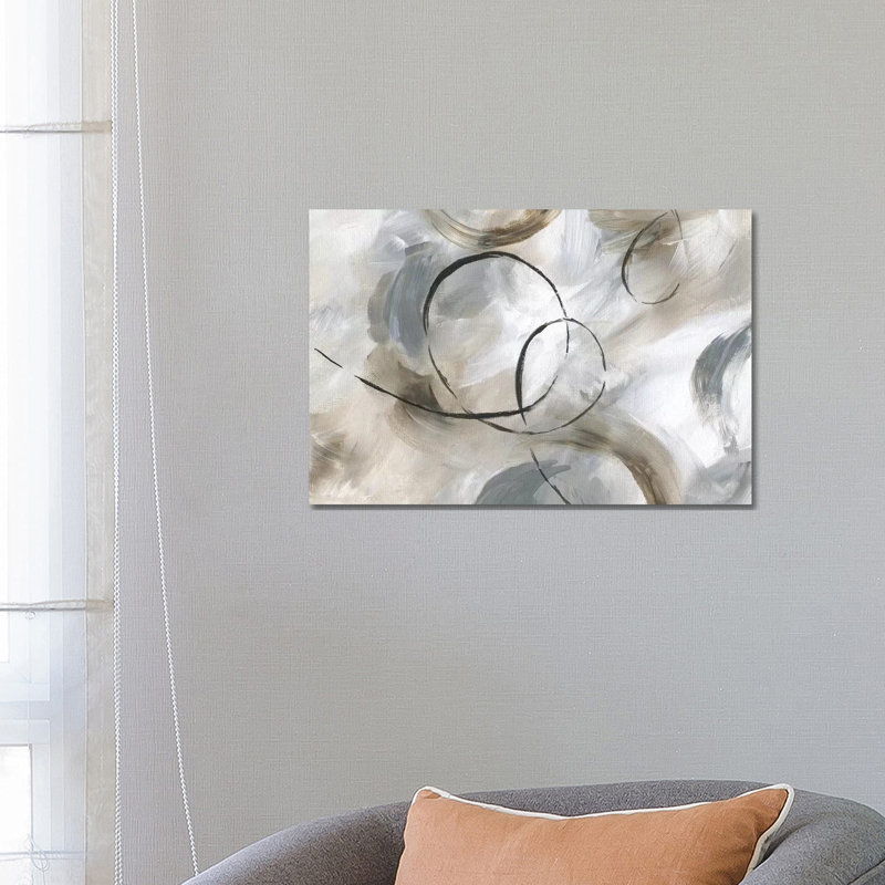 Allegro - Painting on Canvas, Classic Brown Wood Framed, 66.04 cm H x 45.72 cm W