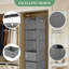 Organisateur de garde-robe suspendu Organisateur de rangement pour garde-robe non tissé gris