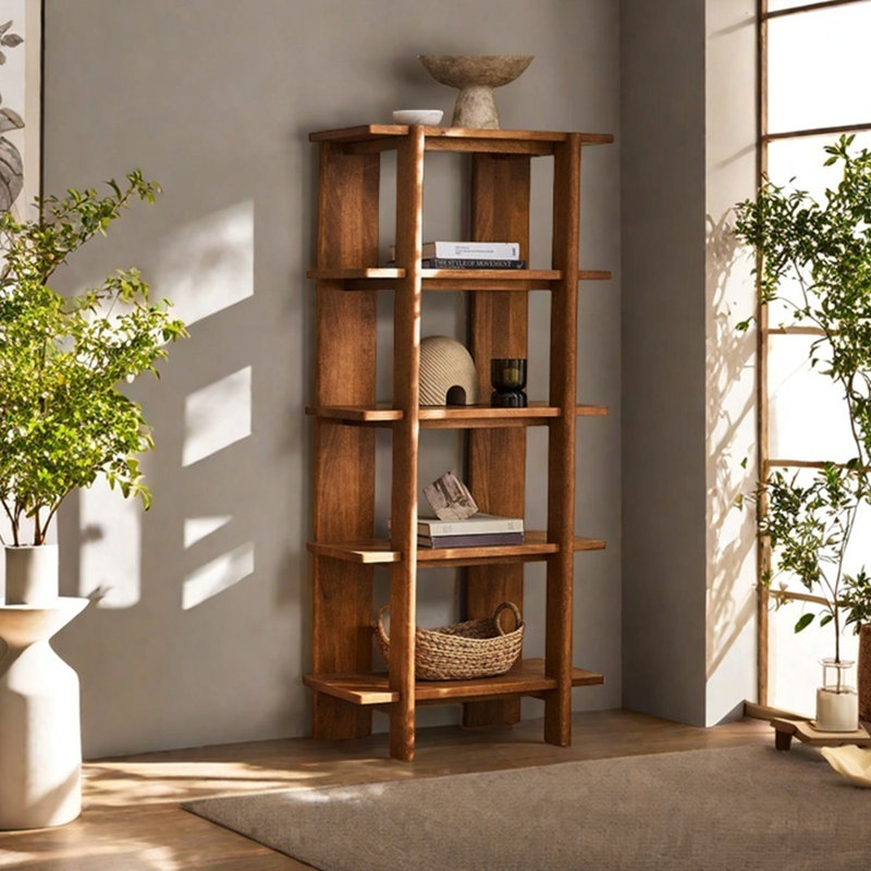 Une bibliothèque unique de style américain, (4 tablettes) H 68,9 po x l 31,5 po x P 13,78 po