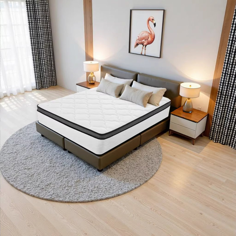 12 Inch Full Hybrid Mattress in a Box - Individually Wrapped Pocket Coils & Memory Foam, Medium Firm, Pressure Relief, Breathable Bamboo Cover, CertiPUR-US & OEKO-TEX Certified