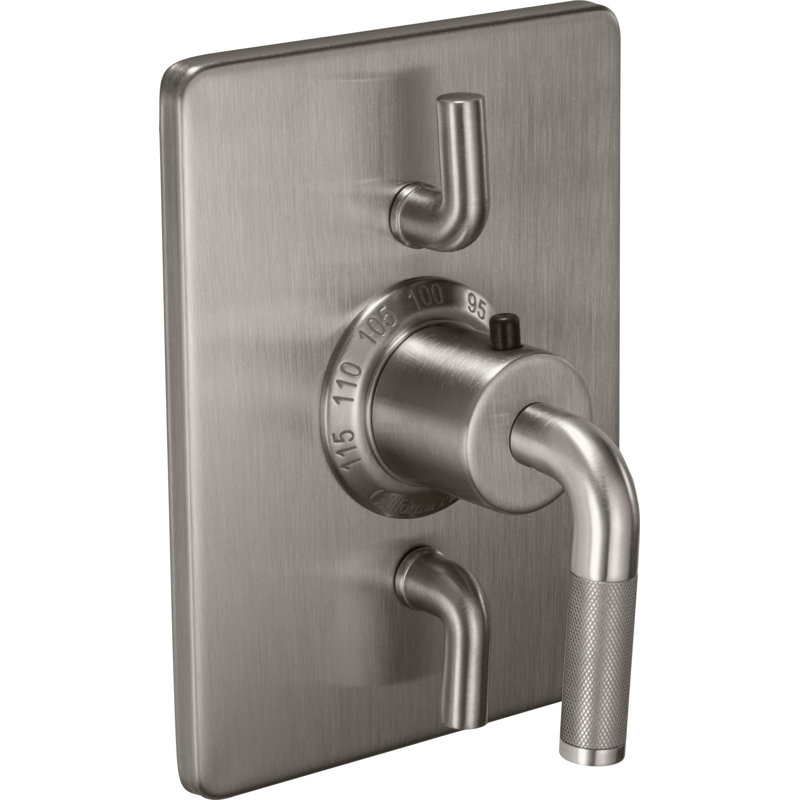 Descanso StyleTherm® 1/2" Trim Only with Dual Volume Control - Knurled Handle, Satin Nickel