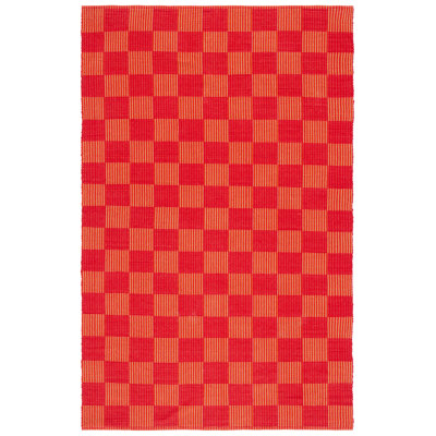 Tapis rouge / rouille Della
