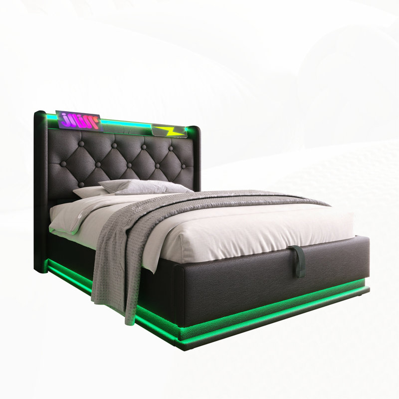 Twin Size Upholstered Bed, Twin