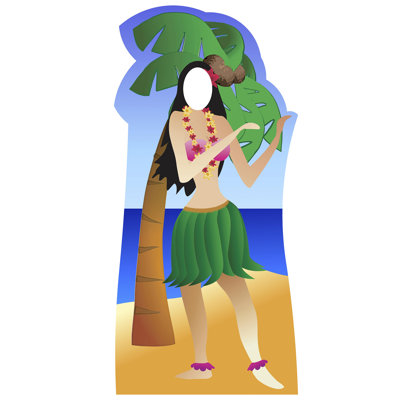 Hula Girl Cardboard Standup