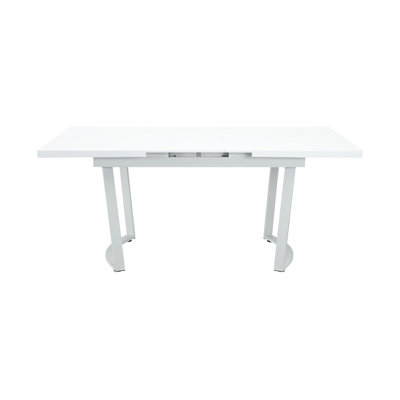 Mishoe Extendable Metal Base Dining Table