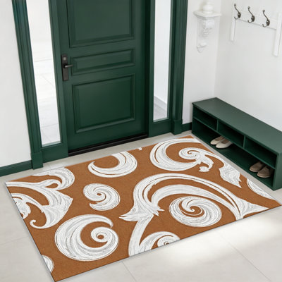 Tapis antirouille pour le salon, doux et confortable, convient à toutes les saisons, facile à entretenir, tapis de sol intérieur lavable à la machine, sous la table de ferme convenant à la chambre à coucher, à la salle à manger, au bureau, au patio, au balcon, à la maison