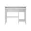 Bureau moderne avec tablettes de rangement Greenfields - Finition bois manufacturé blanc