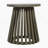 Durable Acacia Wood Round Patio Side Table, Perfect for Outdoor Spaces with Grey Weather-Resistant Finish-934676422