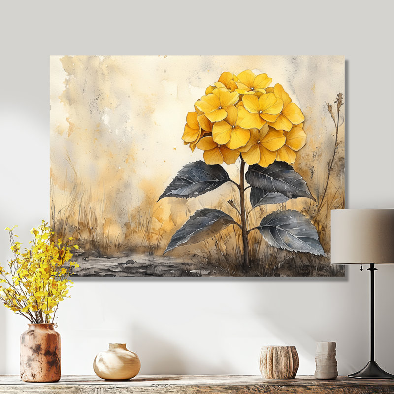 Jaal - Floral Large Wall Art, H 30 po x l 40 po, Toile tendue, Ne s’applique pas