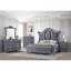 Tête de lit capitonnée 1pc avec revêtement luxueux et garniture cloutée à motif de losanges-1109350353-1109350364