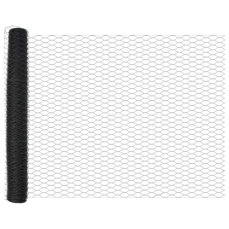 Fence with Post Segment Outdoor Barrier Garden Terrace Divider Boundary, Grey, 120cm H x 1000cm W