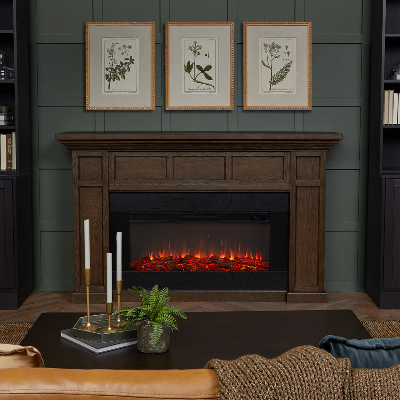 Foyer électrique d'extérieur 75 "Alcott par Real Flame, Tonneau vieilli, Standard