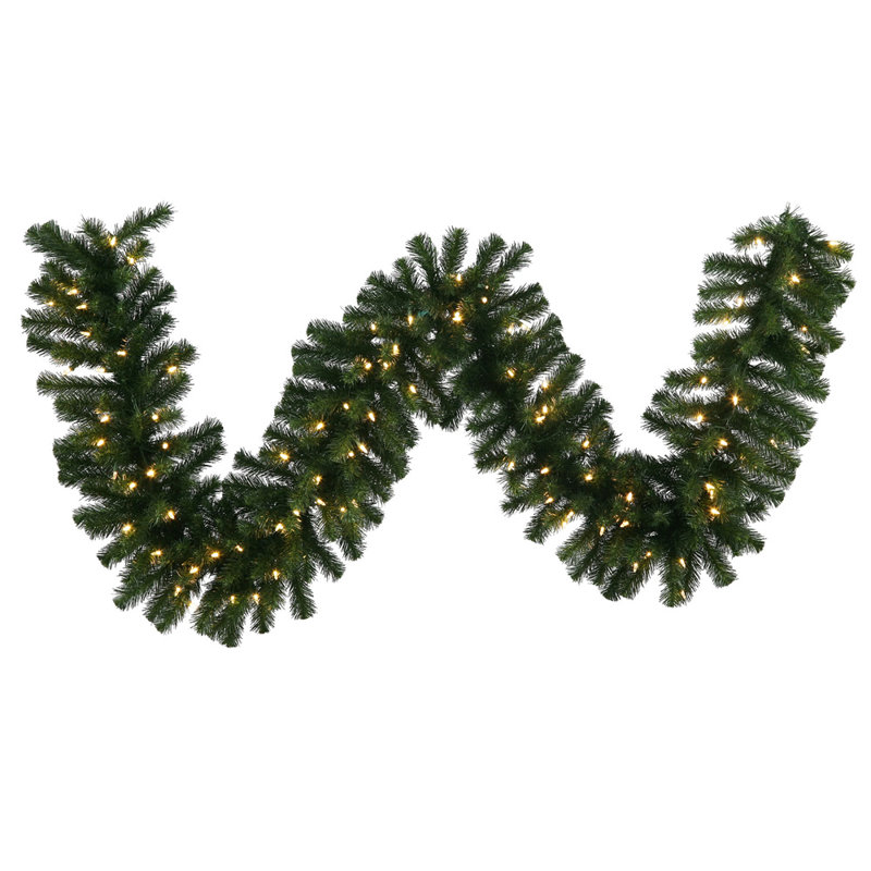 Alanny 600 " Pre-Lit Mixed Greenery Garland