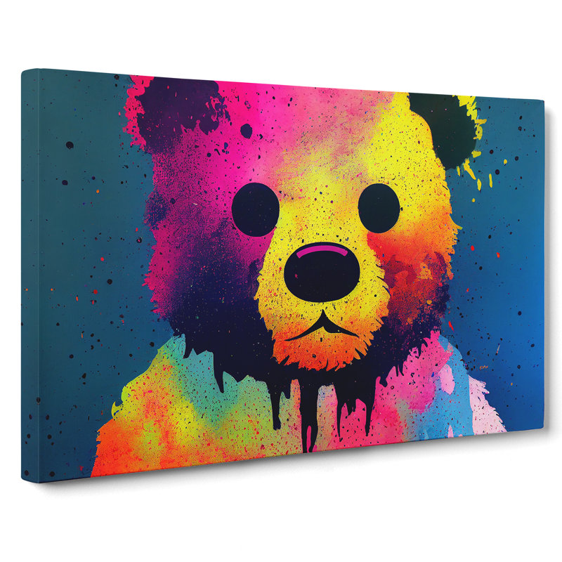Teddy Bear Splash Vol.3 Abstract - Wrapped Canvas, 35cm H x 50cm W x 3cm D
