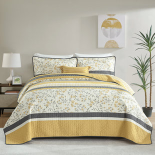 DDUOXIN 3 Piece Cotton Quilt Bedding Set