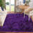 Grape Purple Faux Sheepskin Fur Fluffy Shag Area Rug-2141588756