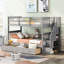 Lit superposé gris avec tiroirs Twintwin. Solide et stable. Idéal pour l'organisation de la chambre à coucher. Coffre-fort de couleur. Cadre des pieds. Maximisez l’économie d’espace. Utilisation-2063472143