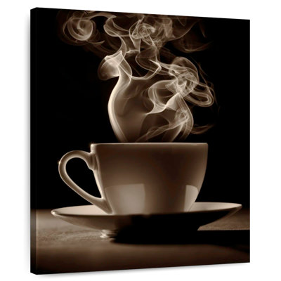" Steaming Brewed Coffee Canvas Print "