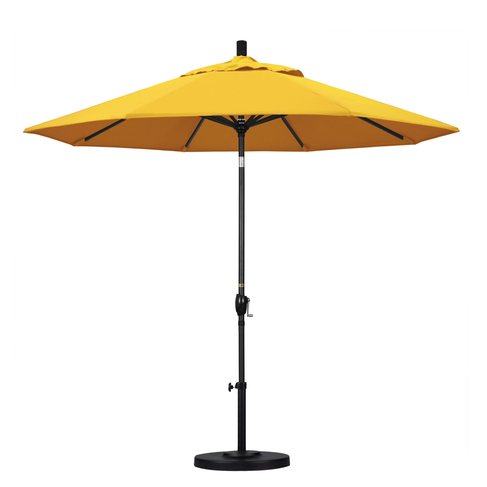 Iuka 108'' Outdoor Umbrella, Canvas Sunflower Yellow Sunbrella® Canvas