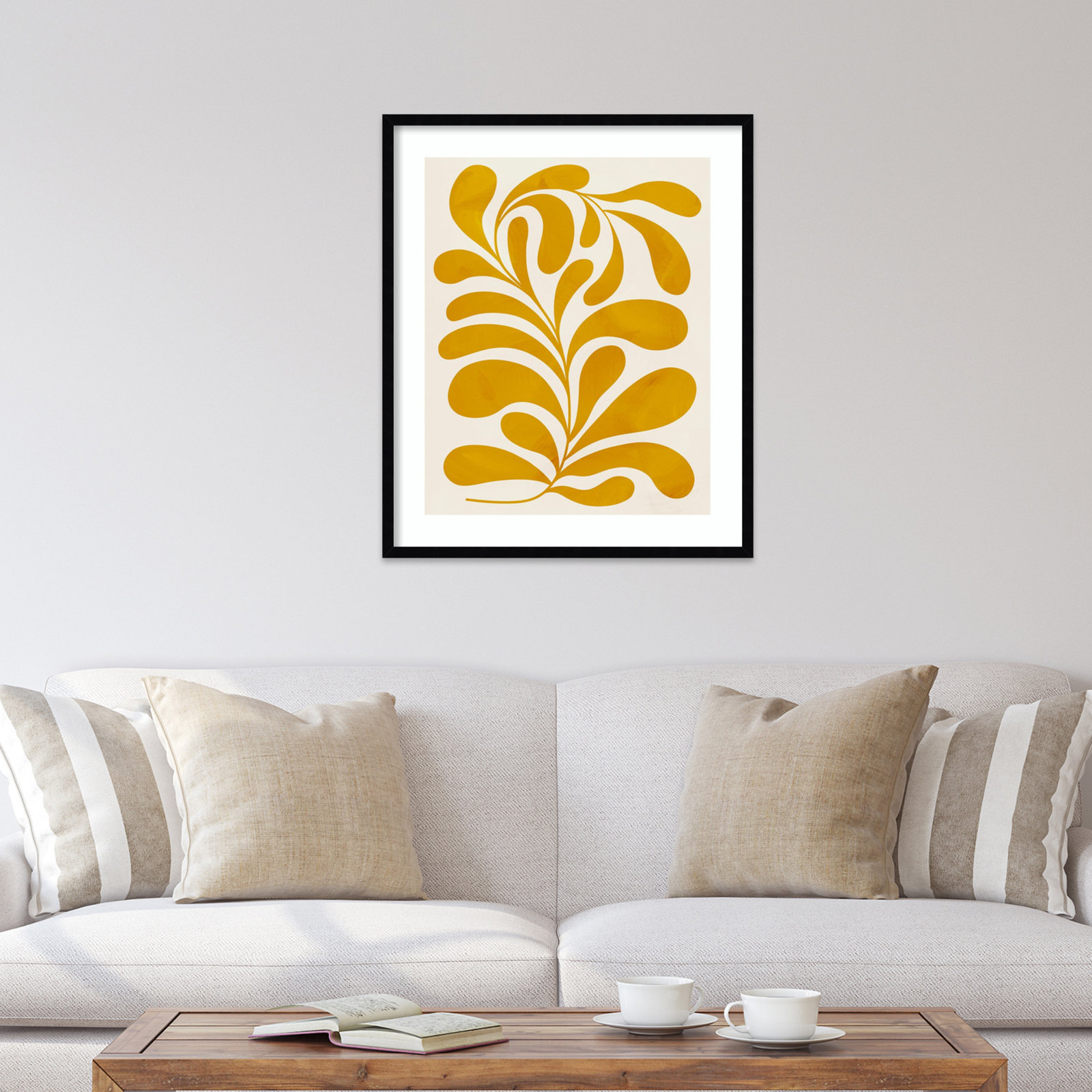 Lomi "Goldenrod II" Print by Grace Popp, Black, 33" H x 28" W x 1" D