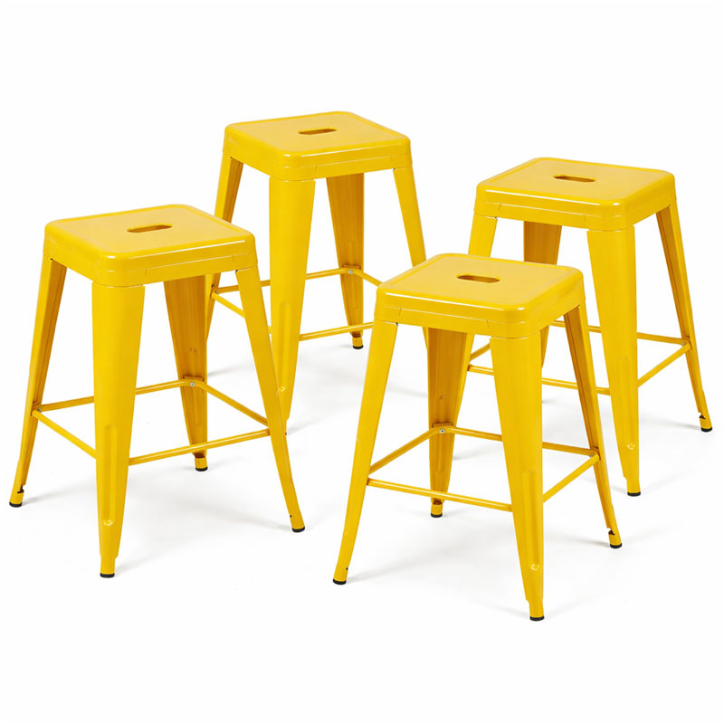 24 Inch Counter Height Stool(Only Dining Chairs), Jaune, Tabouret de comptoir (siège d'une hauteur de 24 p