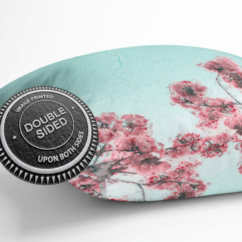 Floral Square Throw Cushion, 55cm H x 55cm W x 20cm D