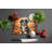 Bernese Mountain Dog Fall Glass Cutting Board Large