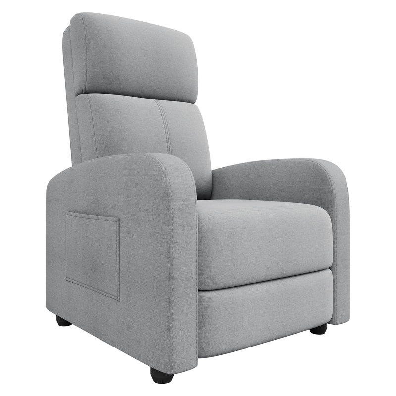 Upholstered Linen Armchair, Light Grey