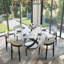 Maxwell Modern Round Dining Table for 4-8 with Sintered Stone Tabletop, X Carbon Steel Base Pre-Assembly-544311974-549549481