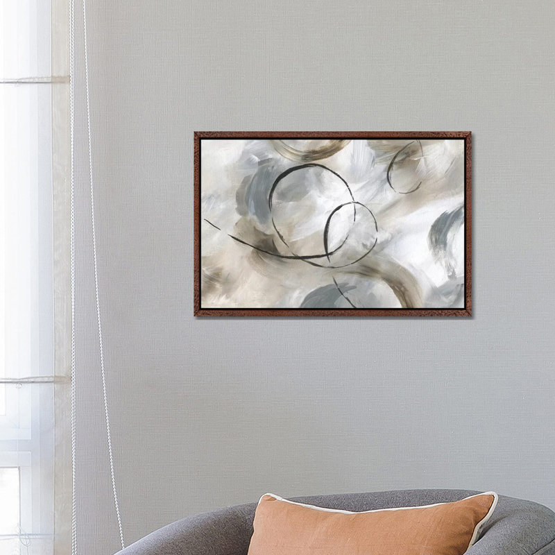 Allegro - Painting on Canvas, Classic Brown Wood Framed, 66.04 cm H x 45.72 cm W