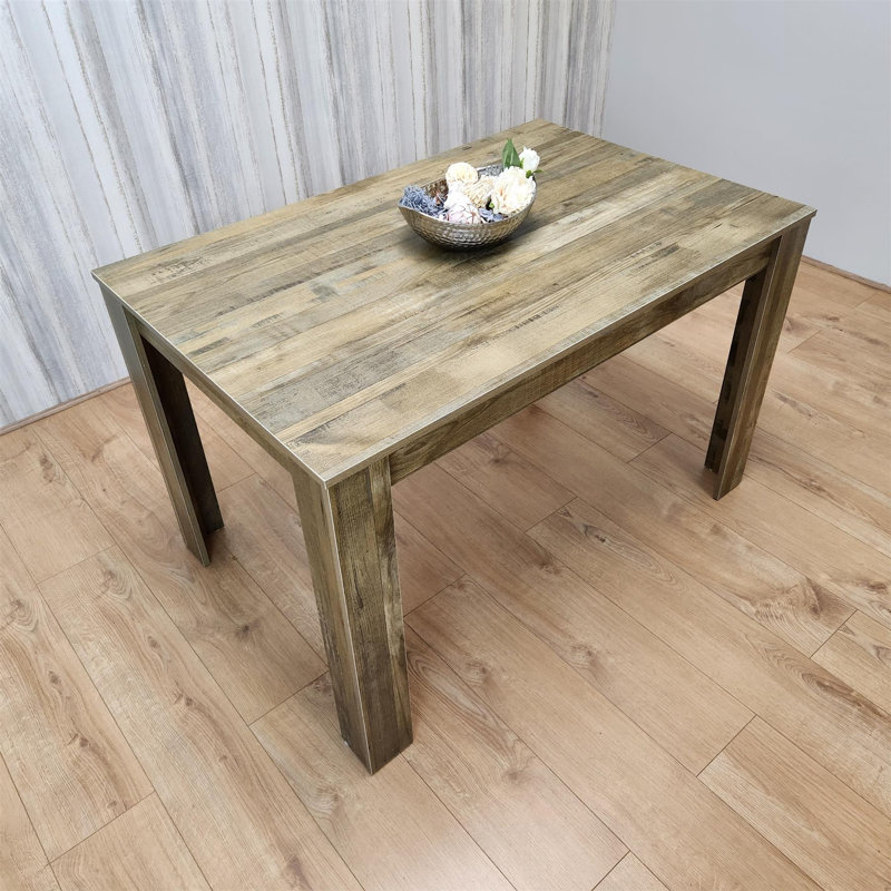 Rectangular Dining Table, 75cm H x 140cm W x 80cm D, Brown Rustic