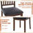 Modern Dining Chair Set With Slanted High Backrest Wear-resistant Pvc Leather-649049213