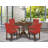 3 Piece Dining Room Table Set Contains a Round Dining Table with Pedestal and 2 Black Color Linen Fabric Upholstered Chairs, Inch, Wire brushed Black-506038088-506038092-506038094