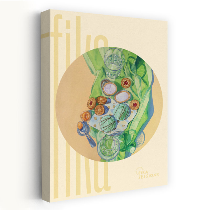 Sweet Green Cookies, art mural contemporain, H 18 po x l 12 po